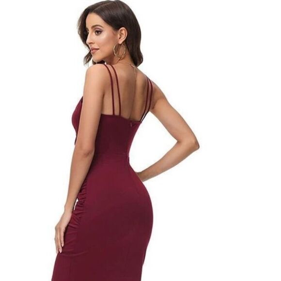 NEW GRACE KARIN Ruched Dress Spaghetti Strap  XL - Picture 4 of 4